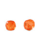 Cubic Zirconia beads Disc 2x3mm Orange
